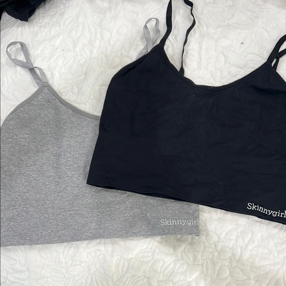 Skinnygirl Charcoal and Ebony Bralette Duo